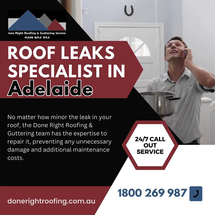 Roof Leaks Specialist In Adelaide - Done Right Roofing - YouTube